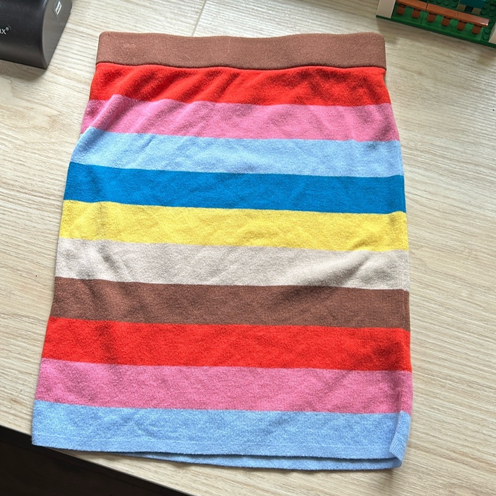 KULE Striped Knit Mini Skirt. Size XS - Picture 2 of 7